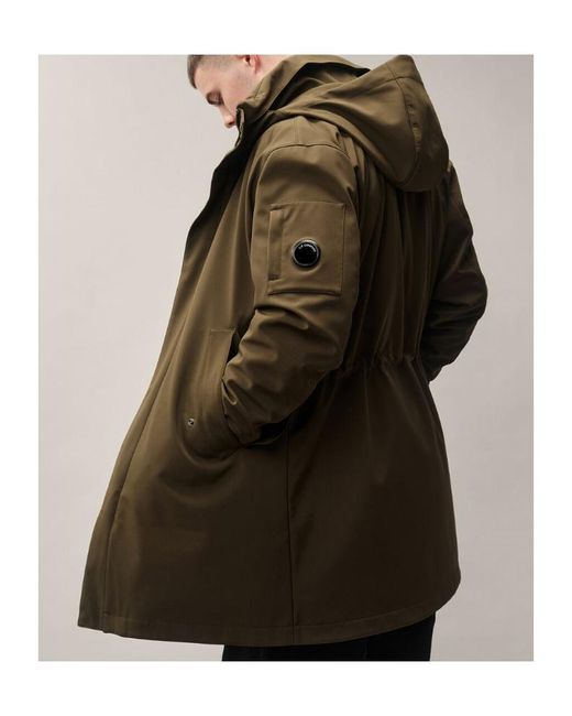 C P Company Brown C.P. Shell-R Hooded Coat for men