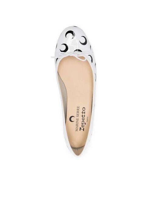 MARINE SERRE Metallic X Repetto Camille Moon Laser Pumps