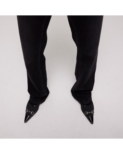 Gucci Black Point-Toe Studded Loafer for men