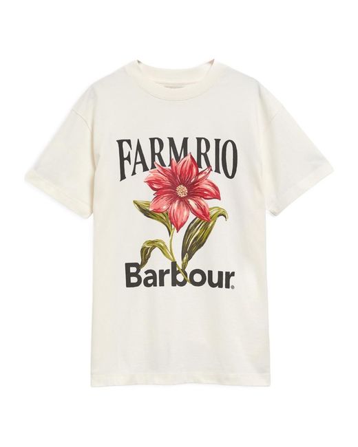 Barbour White Farm Rio Wild Flower Oversized Graphic T-Shirt