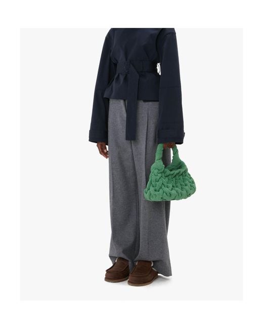 J.W. Anderson Green Jw Anderson Cable Knit Tote Bag
