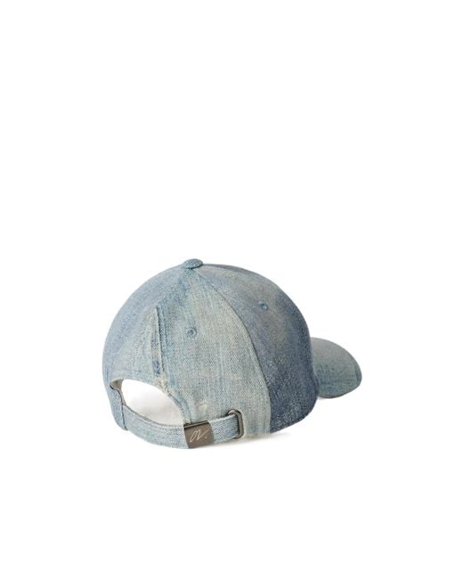 Our Legacy Blue Denim-Print Cap for men