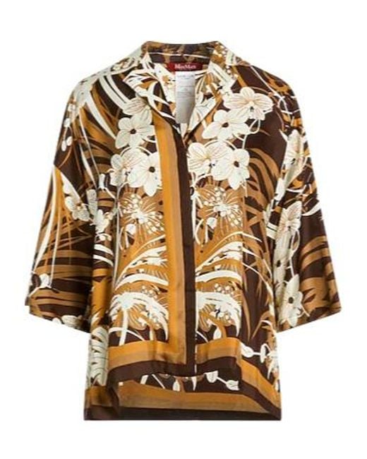 Max Mara Metallic Colorful Printed Shirt
