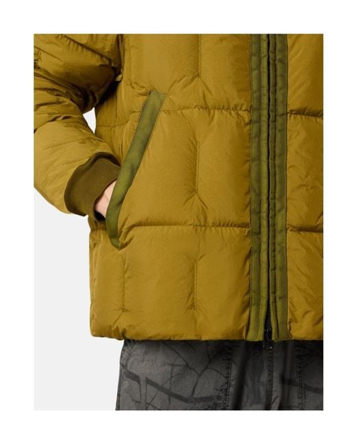 Stone Island Green Hooded Down Jacket With Wind Resistance And Anti-Drop for men