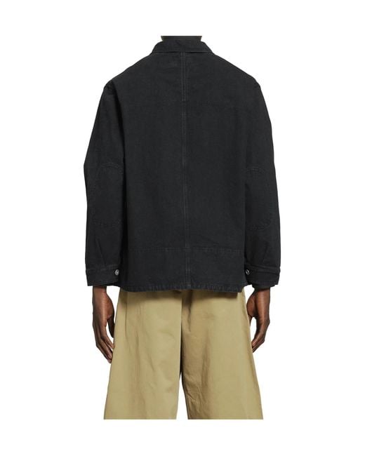 Comme des Garçons Blue Long-Sleeved Casual Jacket for men