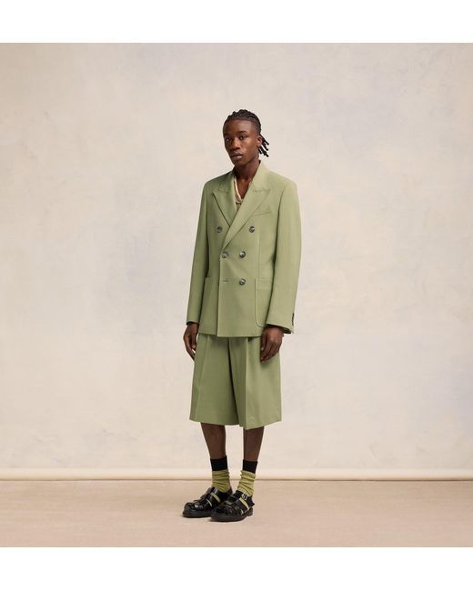 AMI Green Ami Double-Breasted Blazer for men