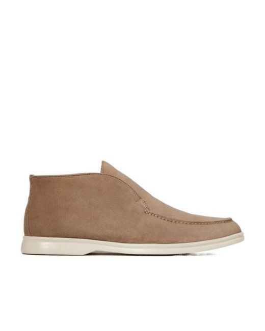 Loro Piana Brown Open Walk Ankle Boots for men