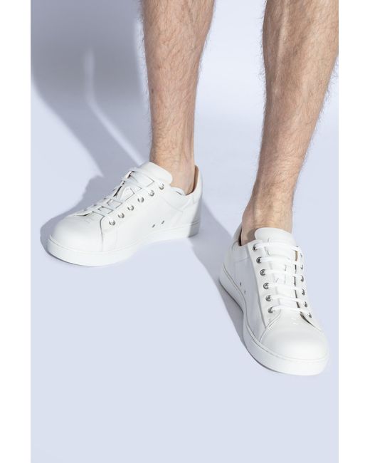 Gianvito Rossi White Leather Sneakers for men
