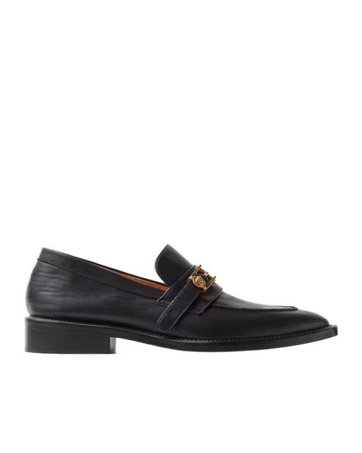 Versace Black Primo Leather Loafers for men