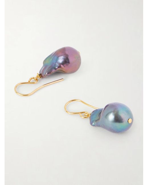 Jil Sander Blue Grainy Earrings