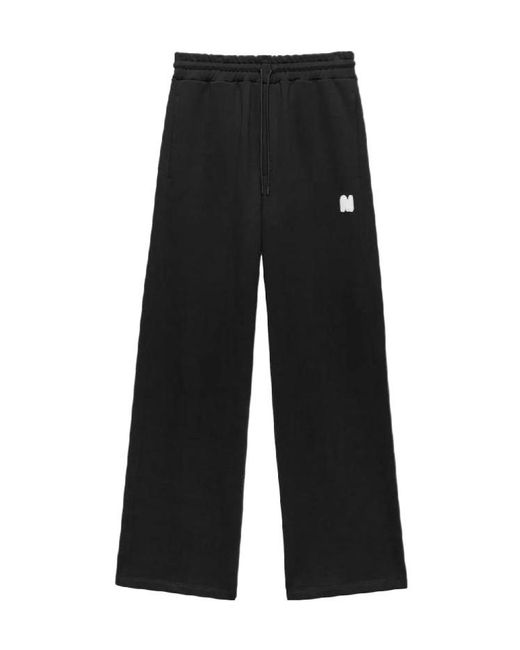 MSGM Black Logo Patch Jogging Trousers for men