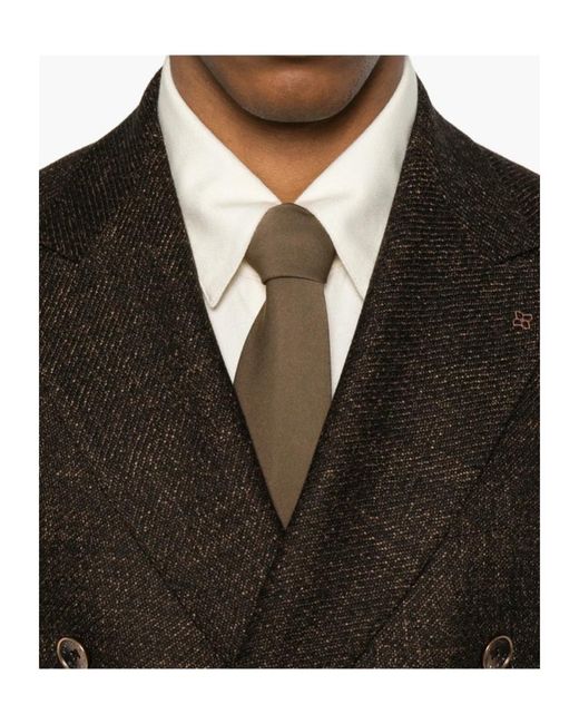 Tagliatore Brown Long-Sleeve Blazer for men