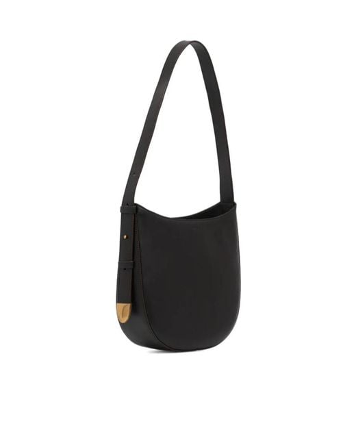 Sessun Black Leather Cross Body Bag