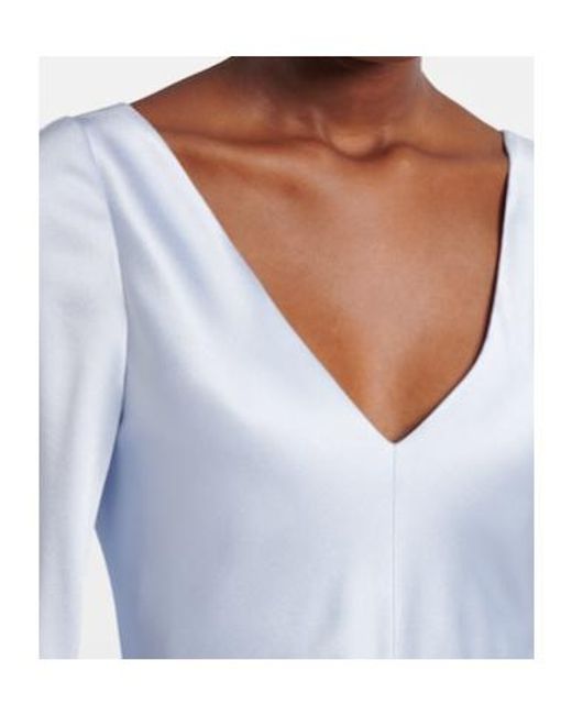Gabriela Hearst Blue Silk Satin Maxi Dress