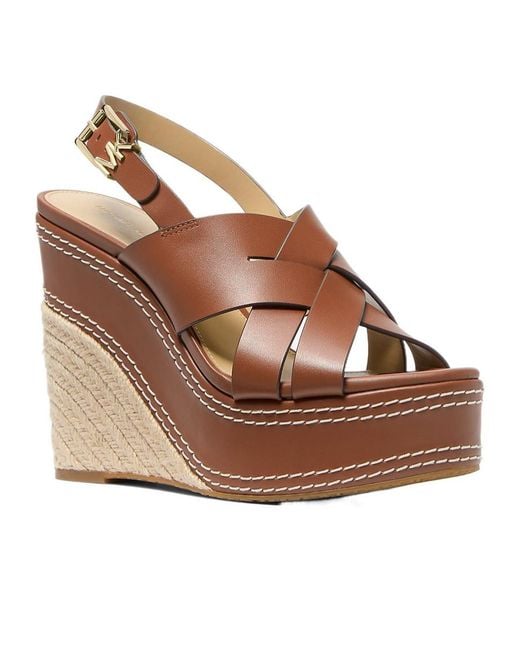 MICHAEL Michael Kors Brown Nora Wedge Sandals