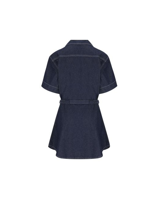Céline Blue Short Sleeve Dress