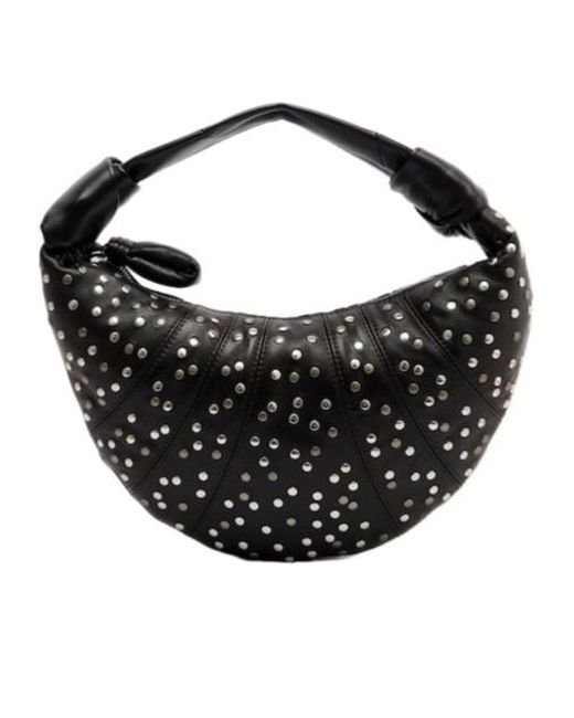 Lemaire Black Croissant Large Leather Shoulder Bag