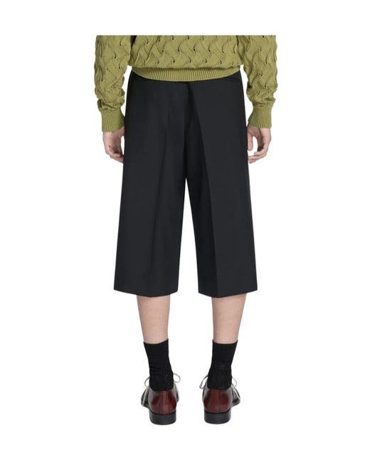 Dries Van Noten Black Belted Shorts for men
