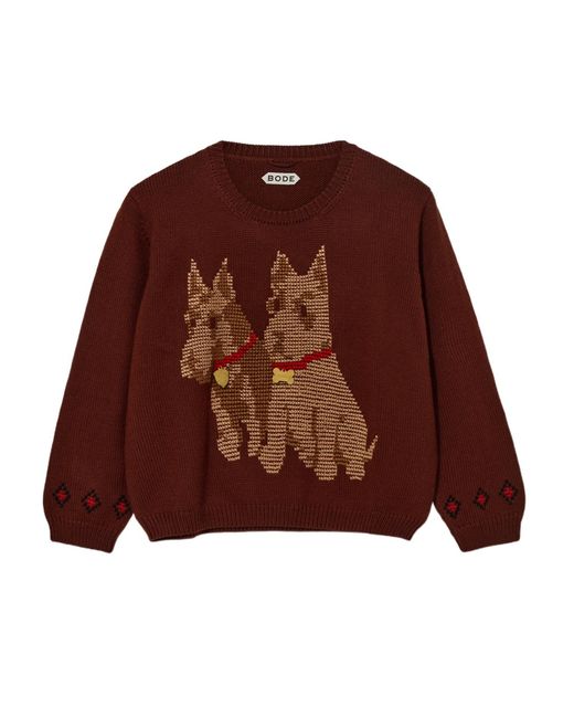 Bode Brown Crew Neck Sweater for men