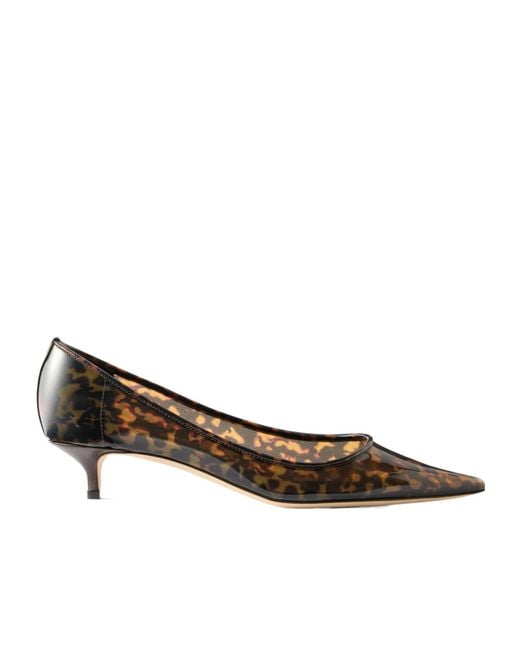 Jimmy Choo Brown Leopard Print Pointed-Toe Shoes