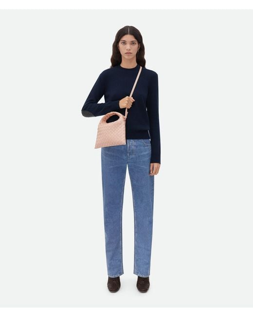 Bottega Veneta Pink Woven Top Handle Bag