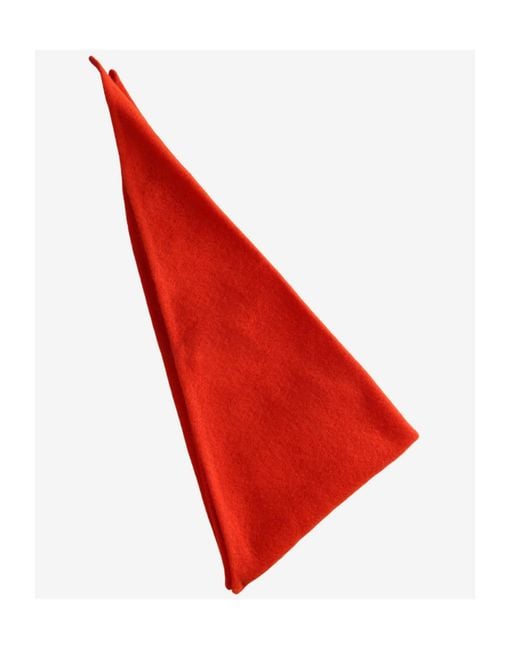 Rier Red Losange Mini Fleece Scarf for men