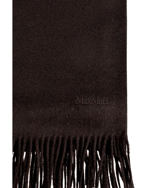 Max Mara Black Tassel Scarf