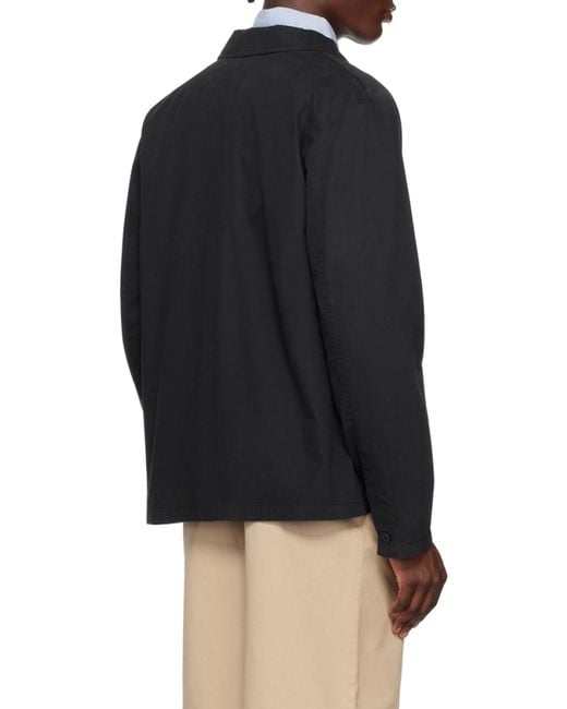 A.P.C. Black Casual Jacket With Buttons On Front for men