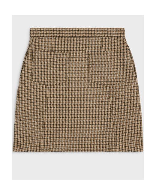 Céline Brown Short Skirt