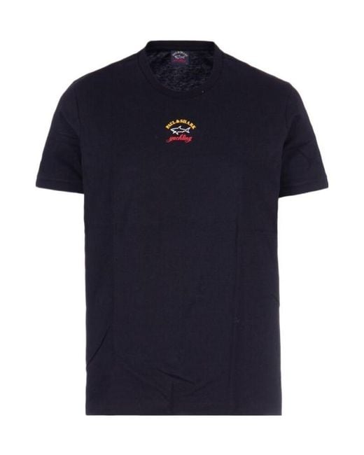 Paul & Shark Blue Logo Details T-Shirt for men