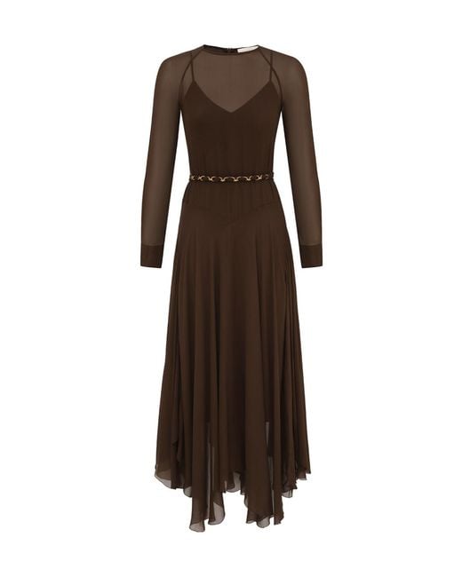 Zimmermann Brown Long Sleeve Dress