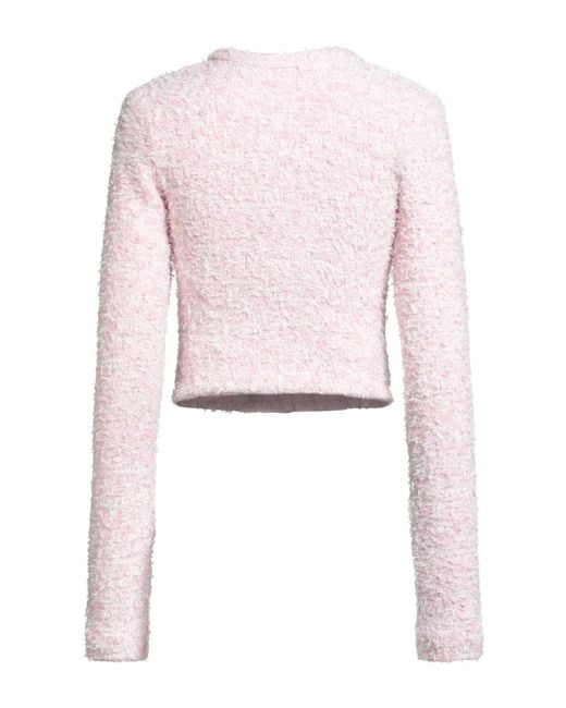Balenciaga Pink Fashionable And Simple Tweed Coat
