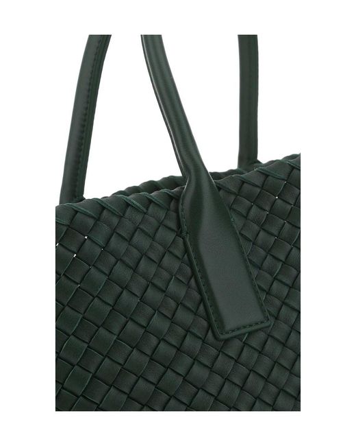 Bottega Veneta Green Small Cabat Handbag