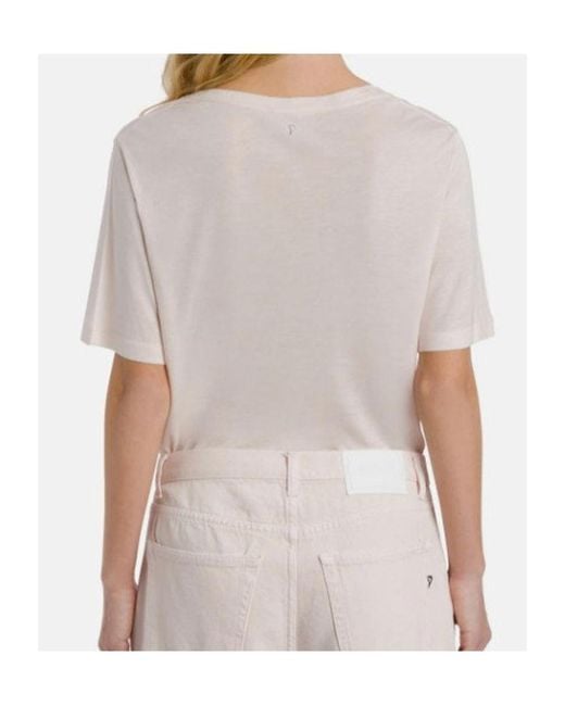 Dondup White V-Neck T-Shirt