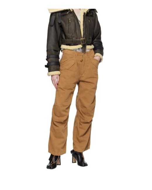 R13 Natural Flap-Pocket Trousers