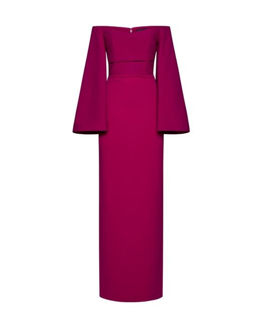 Solace London Purple Strapless Dress