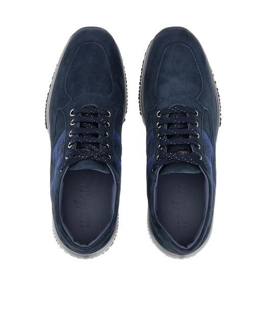 Hogan Blue Interactive Lace-Up Sneakers