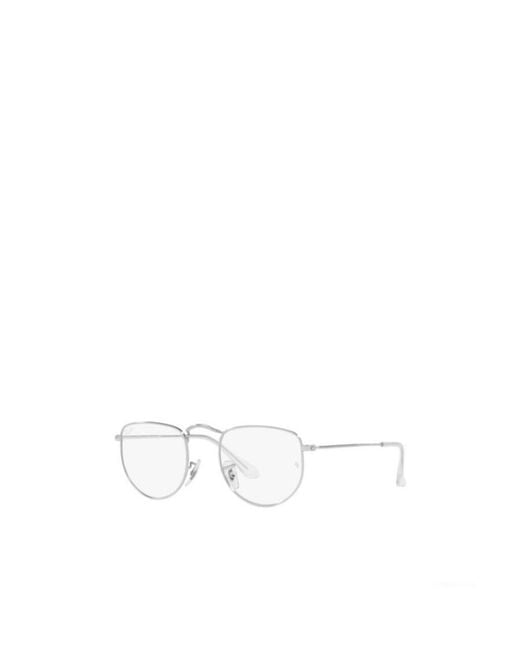 Ray-Ban White Logo Metal Frame Flat Mirror for men