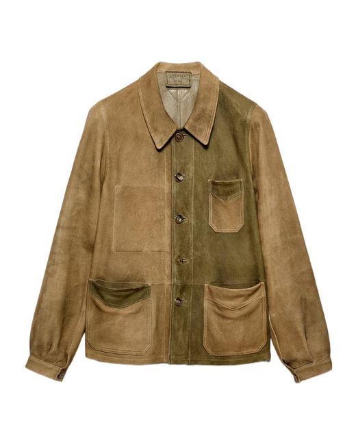 Prada Green Suede Blouson Jacket for men