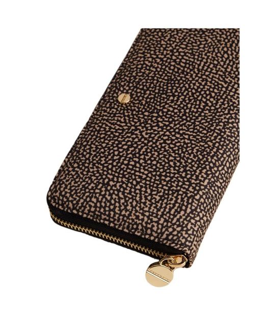 Borbonese Brown Large Zip-Around Wallet