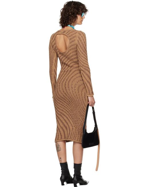 Acne Brown Pattern Dress