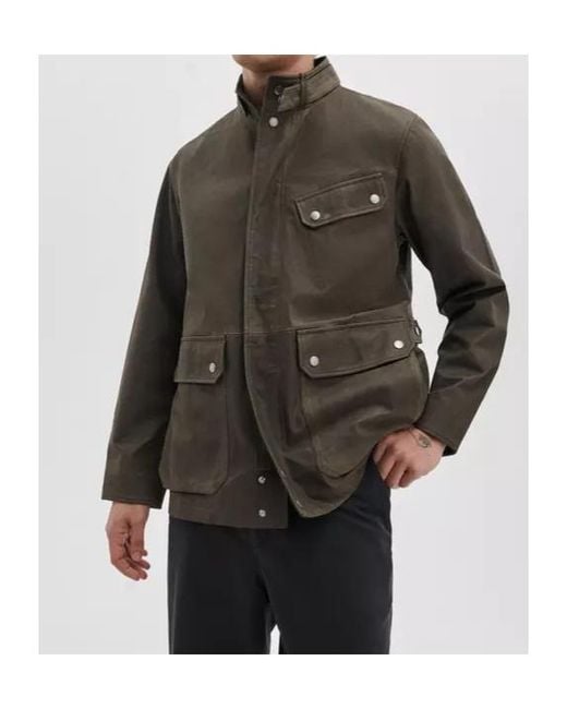 Rag & Bone Green Pocket Suede Jacket for men