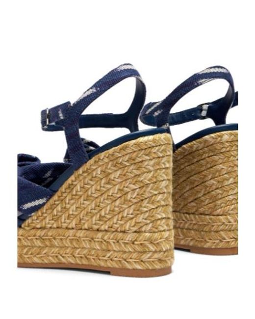 Stuart Weitzman Blue Sofia 80Mm Wedge Espadrilles