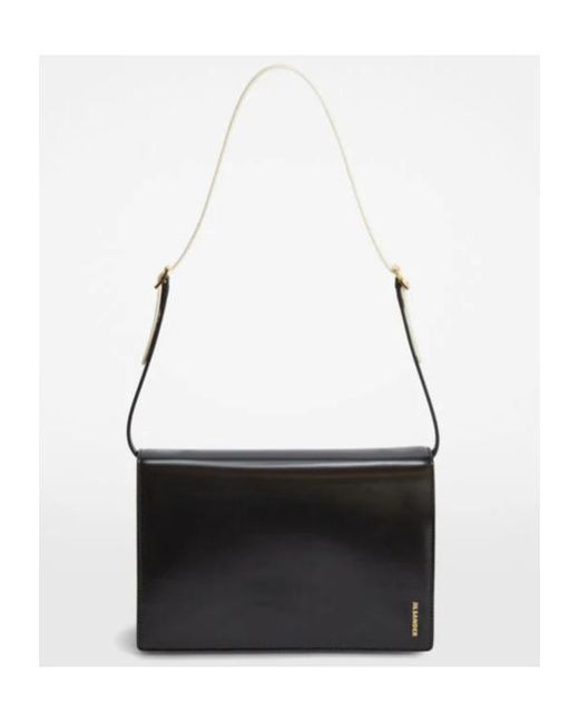 Jil Sander White File Small Shoulder Bag