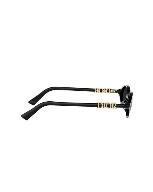 Dior White Eyewear Oval Frame Sunglasses
