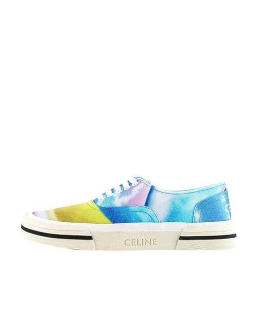 Céline Blue Low Lace-Up Sneakers for men