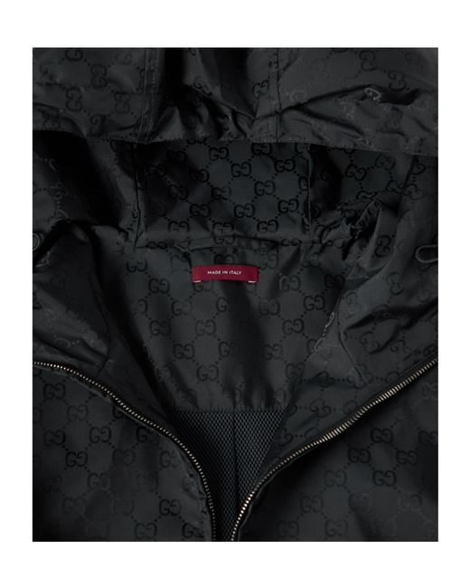 Gucci Gray Hooded Windbreaker for men