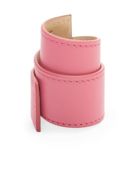 Loewe Pink Logo Embossed Bracelet