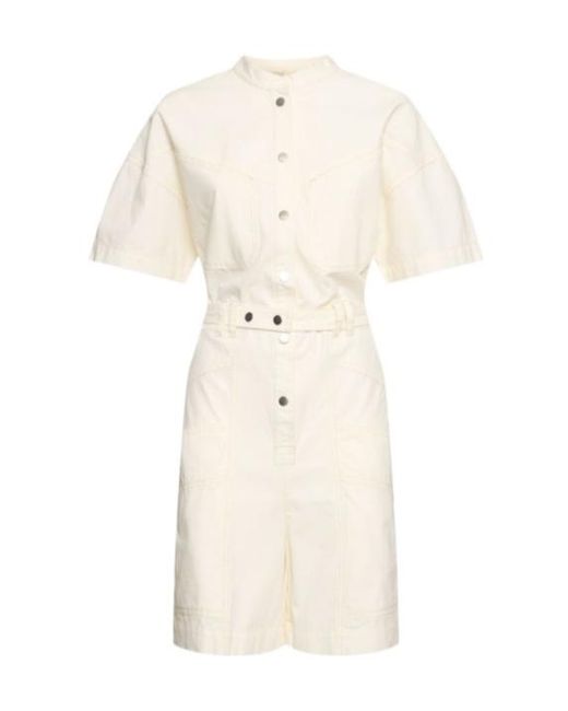 Isabel Marant Natural Belted Jumpsuit Shorts