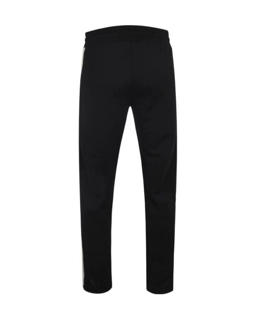 Palm Angels Black Logo Patch Elastic Waist Track Pants for men